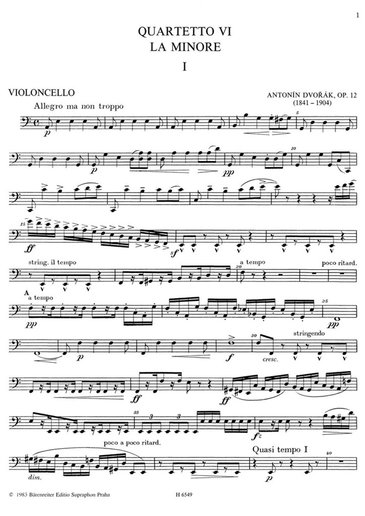 String Quartet No. 6 a minor op. 12